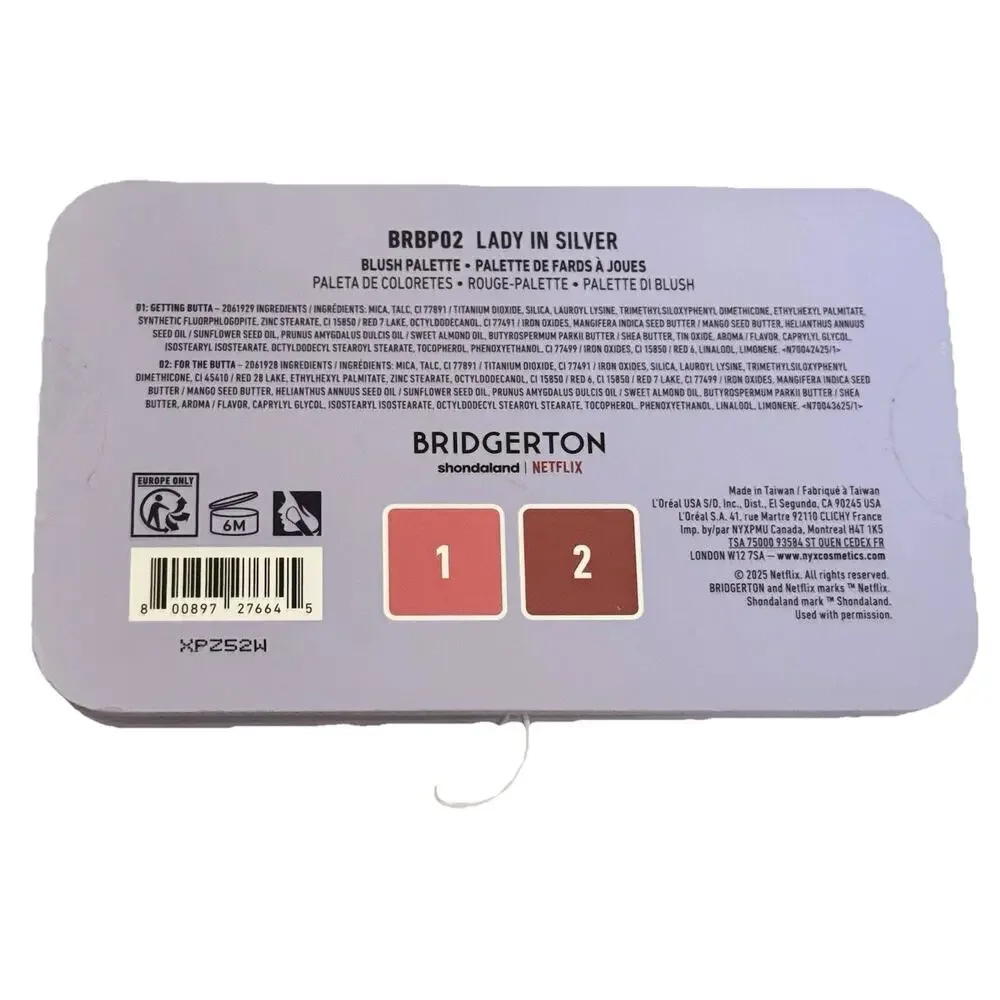 NYX PROFESSIONAL MAKEUP LADY IN SILVER Bridgerton Blush Palette